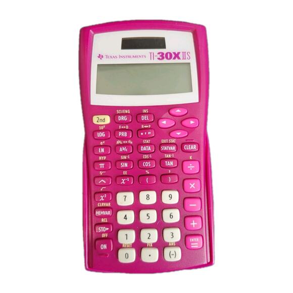 Texas Instruments TI-30X IIS Scientific Calculator with Cover Solar Pink - WORKS - Picture 2 of 8
